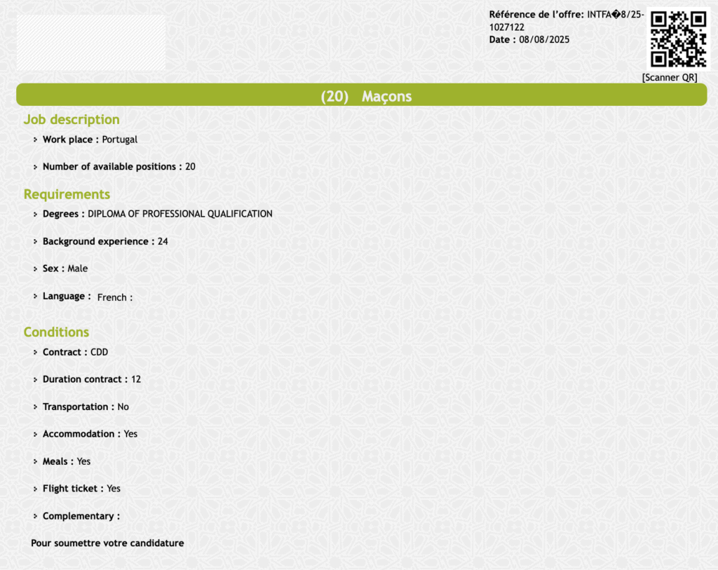 Portugal Construction Jobs 2025: 30 Openings for Painters & Builders through ANAPEC