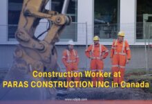 Construction Worker at PARAS CONSTRUCTION INC in Canada