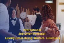International Job Offer Portugal Luxury Hotel Hiring 5 Waiters 5 cuisiniers