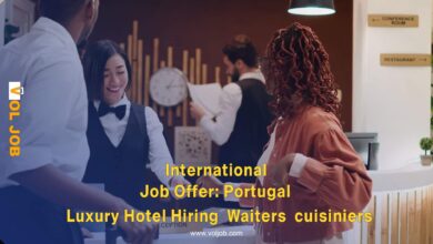 International Job Offer Portugal Luxury Hotel Hiring 5 Waiters 5 cuisiniers