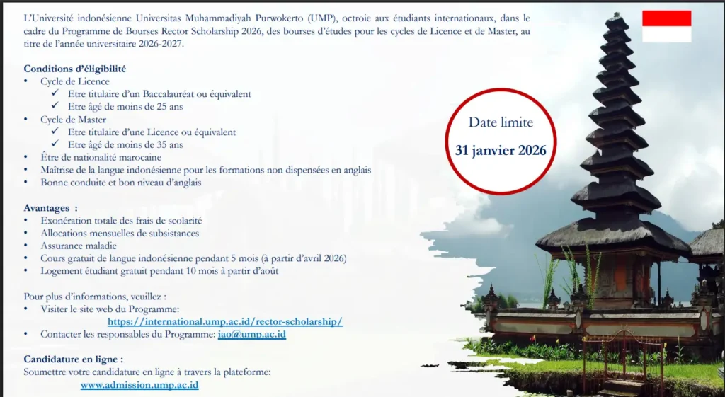 University of Muhammadiyah Purwokerto Scholarship 2026