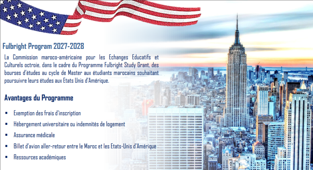 Application for the Fulbright Scholarship 2027–2028 for Moroccan Students – Requirements, Benefits, and Deadline