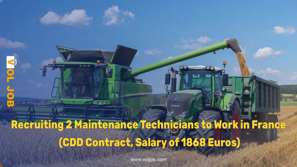 Job Contracts in France for 2 Agricultural Tractor Drivers with a Salary of €1969