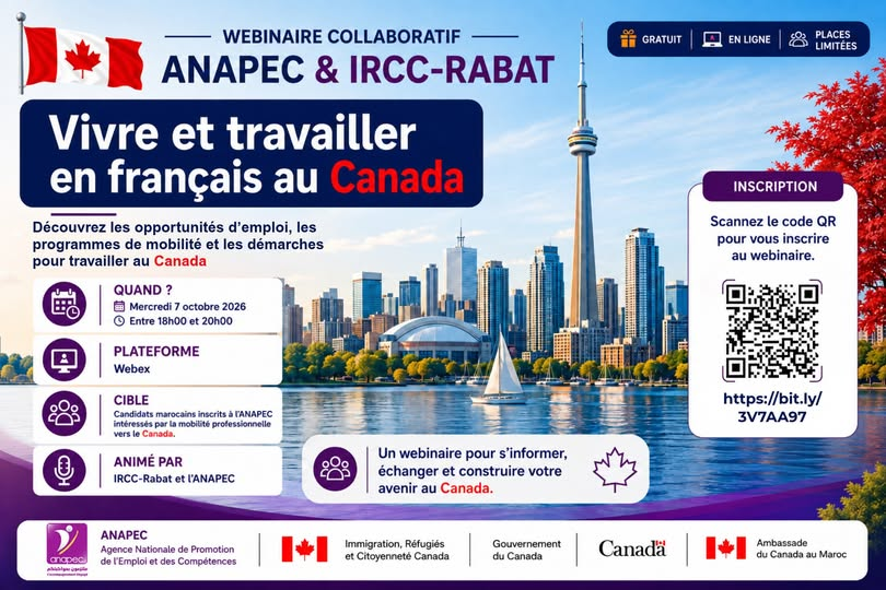 Free Webinar on Living and Working in French in Canada for ANAPEC Registrants