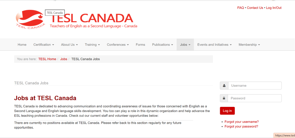 TESL Canada: Teaching English as a second language